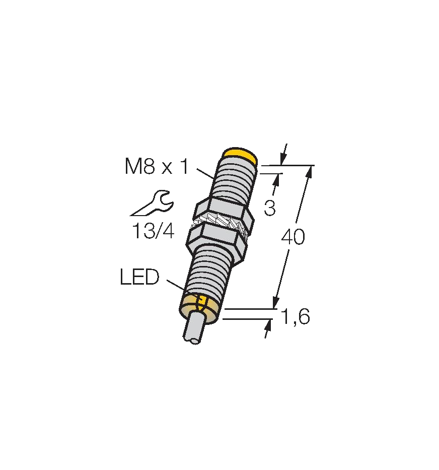PROXIMITY SENSOR, 8mm 7M leads