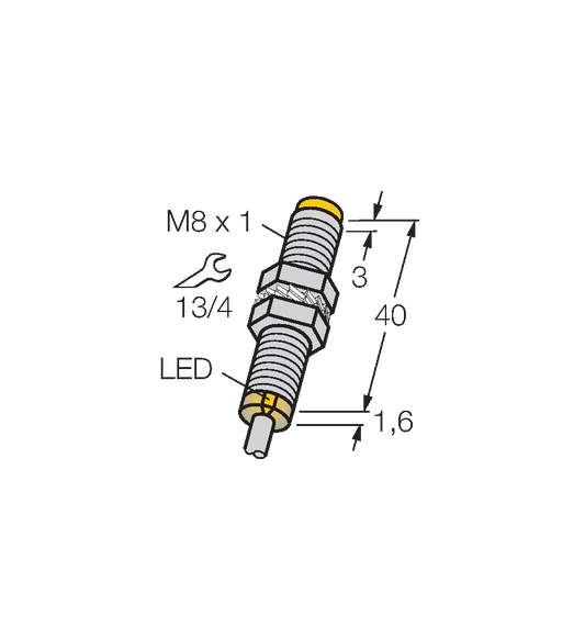 PROXIMITY SENSOR, 8mm 7M leads